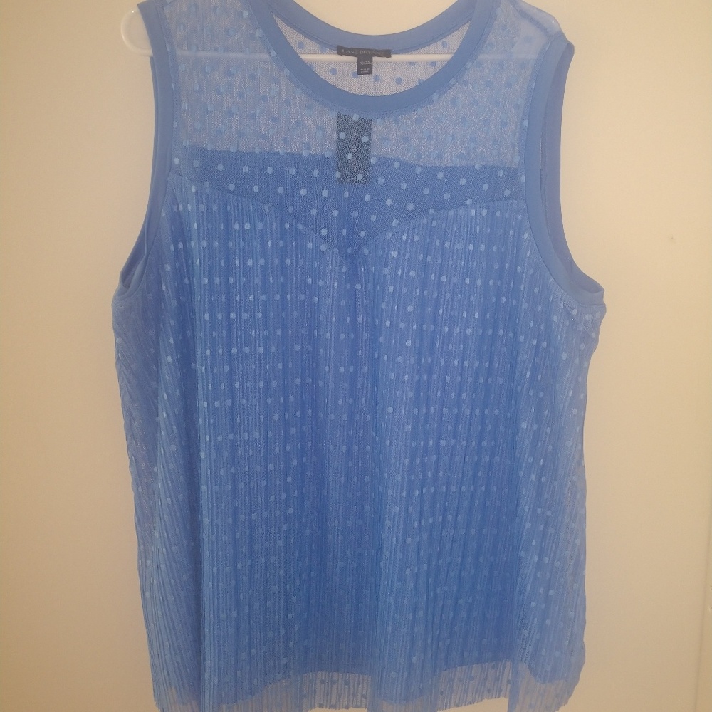 Cornflower blue sleeveless top